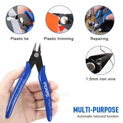 Flush Side Cutter Precision Shear Wire Snips Pliers Tool Diagonal Mini Cutters - Picture 3 of 8