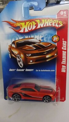 2008 Hotwheels Pearl Orange Chevy Camaro Concept Web Trading Cars 1 of 24 
