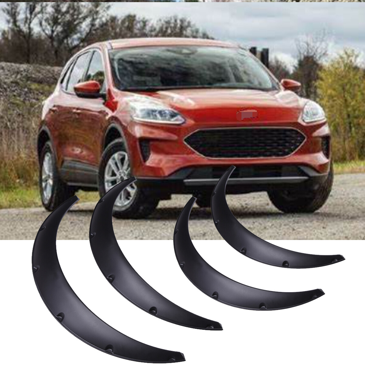 JMTBNO Universal Fender Flares Set – Black PU Wide Body Kit For Ford Escape & More – 4 Pieces