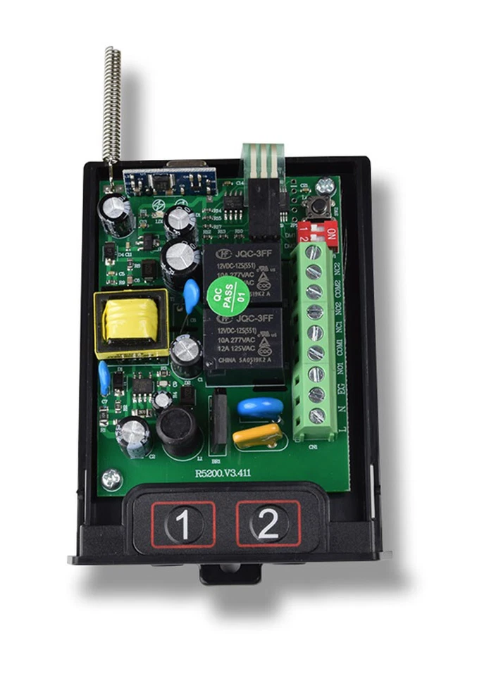 Universal Funkempfänger 230v Garagentor 5x Fernbedienung Funk Empfänger 433 MHz - Bild 3 von 4