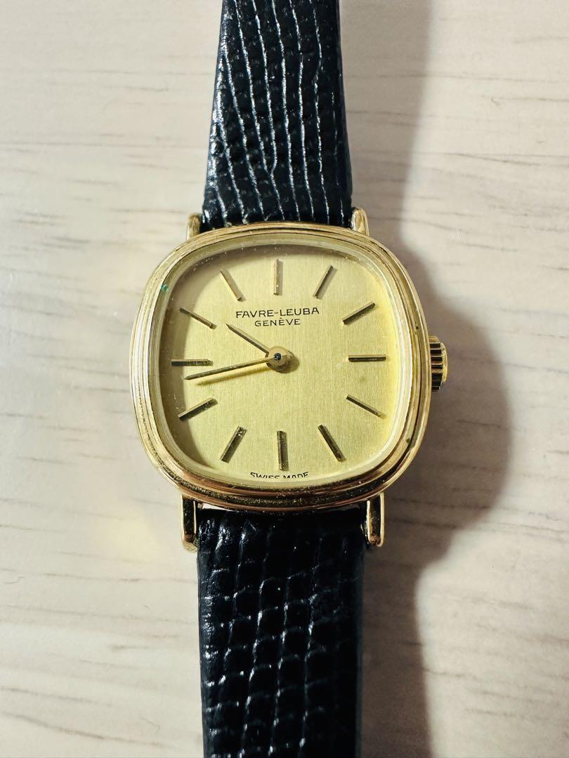 FAVRE - LEUBA GENEVE Women's Watch Quartz Analog Square Gold FAVRE - LEUBA GENEVE Women's Watch Quartz Analog Square Gold