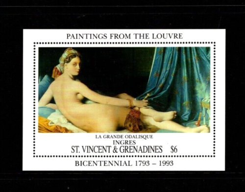 St Vincent 1762 MNH  Louvre ART  The Grand Odalisque - 第 1/1 張圖片