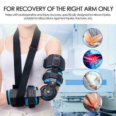 Elbow Brace Fixation Sling Orthosis Protect Recovery Support for Right Arm Elbow