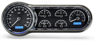 Dakota Digital 53 54 Chevy Car Analog Gauge System Black Alloy Blue VHX-53C-K-B
