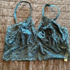 Soma Embraceable Lace Bralette sz L Teal