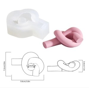 Silicone Mold for a Knot Shaped Candle Holder, Silicone Mold for Cement, Molds,