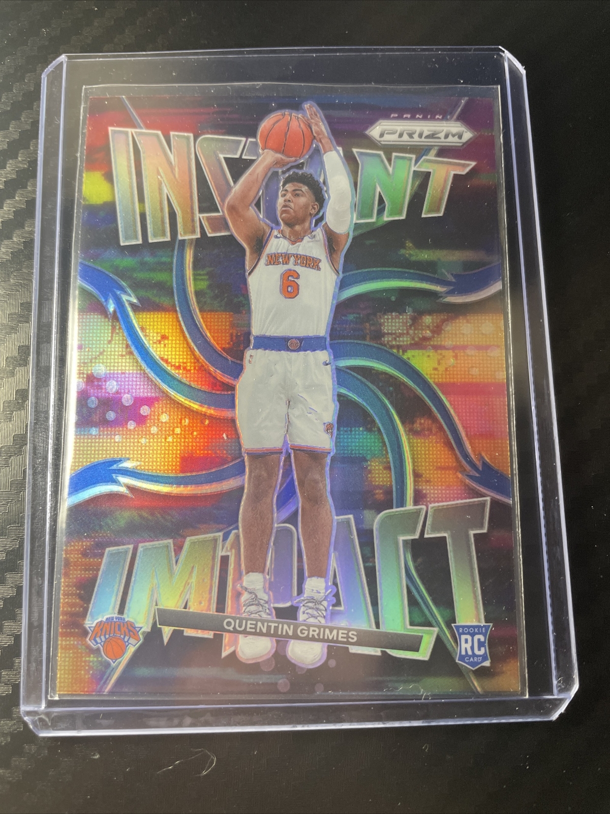 2021-22 Panini Prizm Quentin Grimes Instant Impact Silver Prizm Knicks