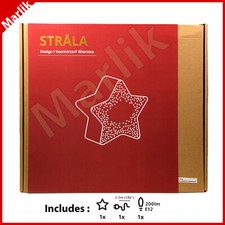 Ikea STRALA Table Lamp Christmas Star Decoration  LED Bulb, Dotted White, New