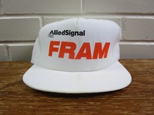 Vintage Allied Signal Fram Trucker Snapback Hat Made In USA Swingster Hot Rod
