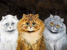 Three fluffy cats Accent Tile Mural Kitchen Bathroom Wall Backsplash Ceramic 8x6