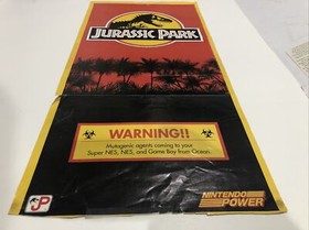 RARE: Vintage Nintendo Power Poster Jurassic Park NES ORIGINAL