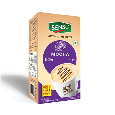Senso Instant Mocha Coffee latte Premix/Hot & Cold Coffee/Instant Coffee Powder