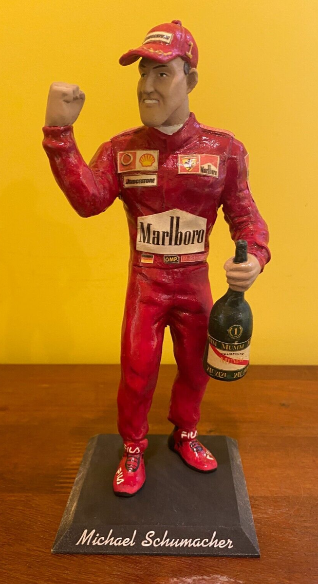 HANDMADE Michael Schumacher SCULPTURE Ferrari Statue Formula 1