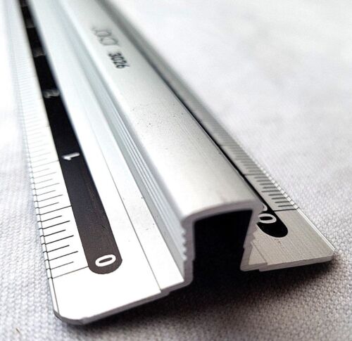 Jakar 12 Zoll 30 cm Aluminium Lineal erhöht Finger Griff Bar metrisch & Imperial - Bild 1 von 3