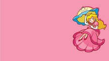 Anime nintendo mario bros princess peach pink background Playmat Gaming Mat Desk