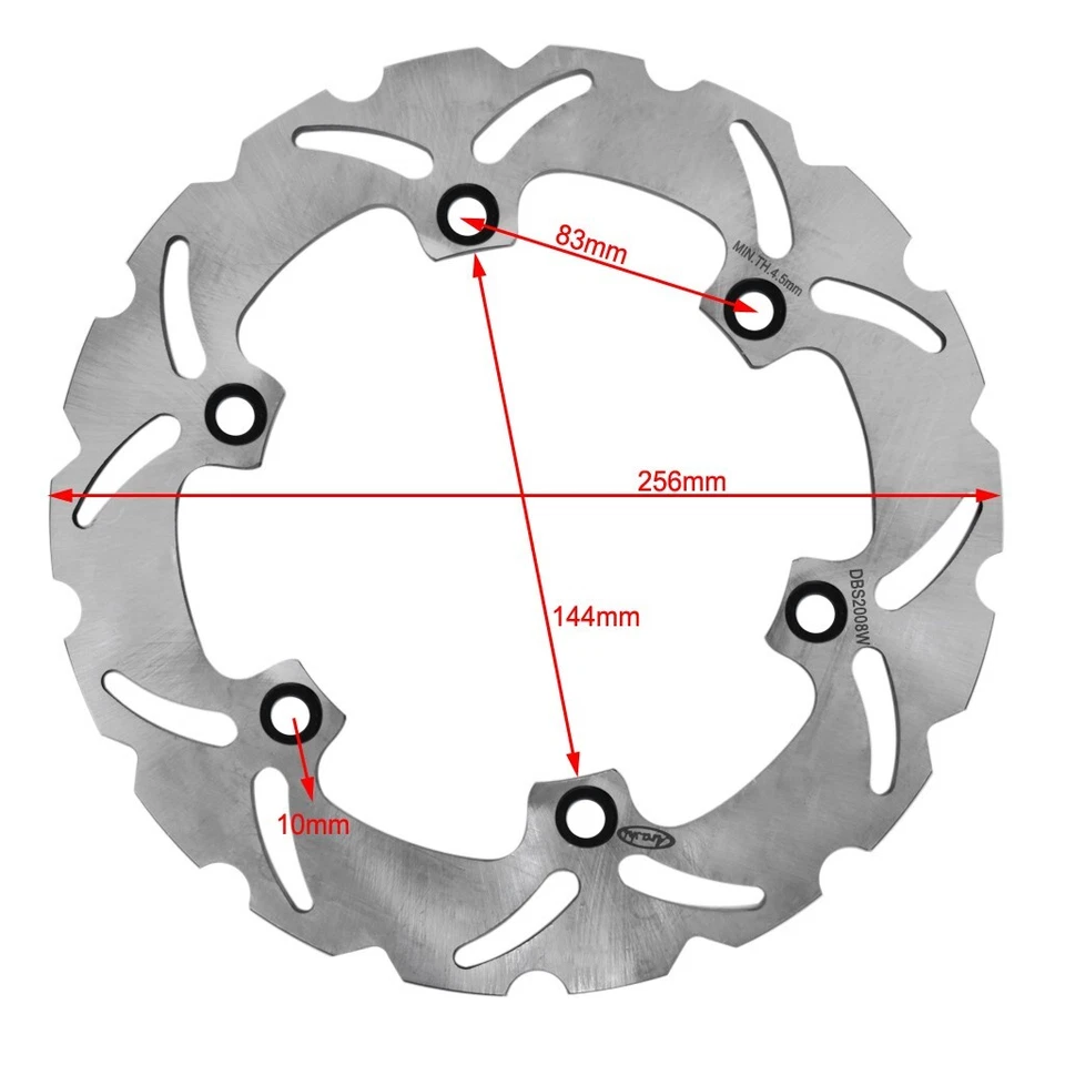 Disco rotor freno trasero 10" para Honda CBR1100XX CBR 1100 XX Blackbird 1997-2008 Foto 2 de 4