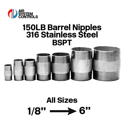 150 Pfund Fassbrustwarze - BSP 316 Edelstahl Gewinde Stecker Zoll Rohrfitting