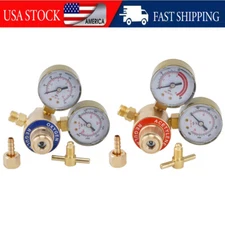 Acetylene & Oxygen Regulator, CGA540 & CGA200, with T-Handle & Hose Connector