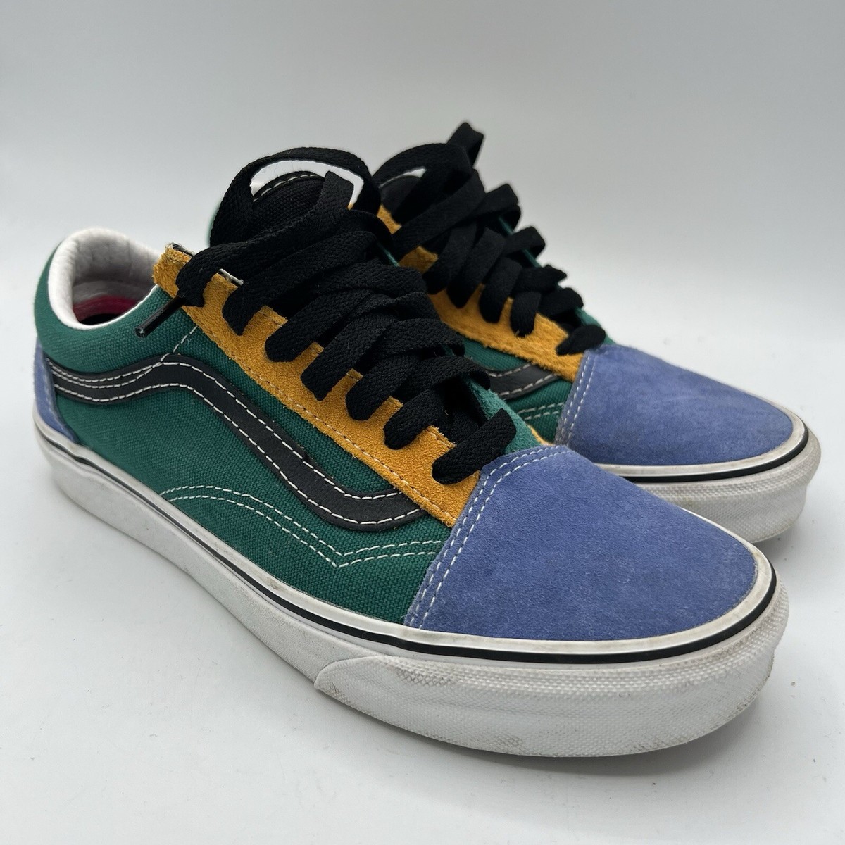 Vans Old Skool Mix and Match Lace Up Blue Green Yellow Women's