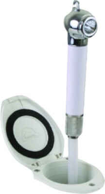 Scandvik 12106P Recessed Shower With Push Button Handle With 6' Hose