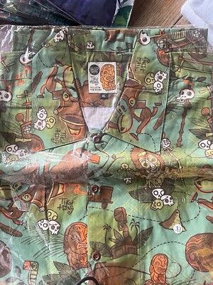 Tiki tOny Adventure Monkey and Cannibal of Doom Unisex Aloha XL Tikiland Trading