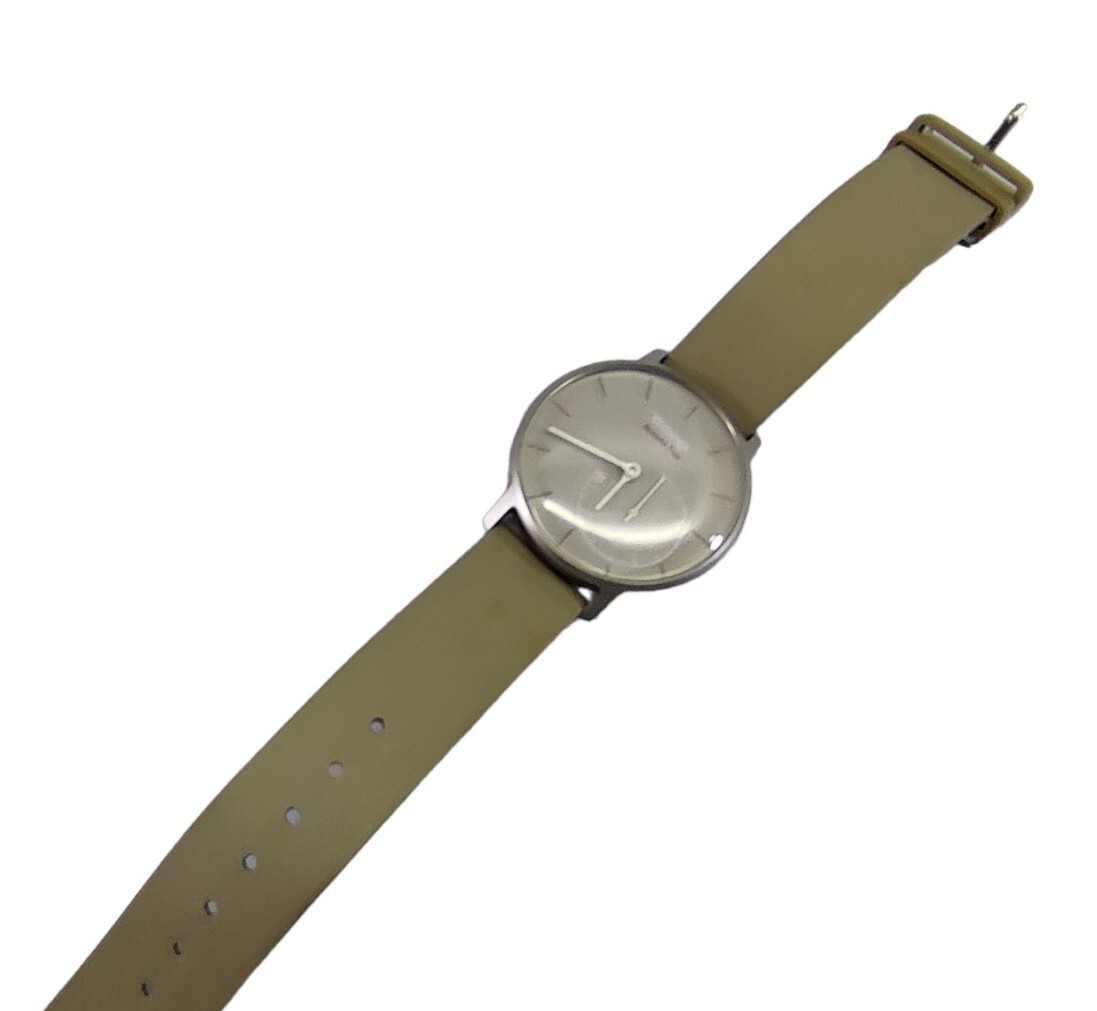 Withings Activite Pop Smart Watch Silver w Tan Silicone Band Withings Activite Pop Smart Watch Silver w Tan Silicone Band