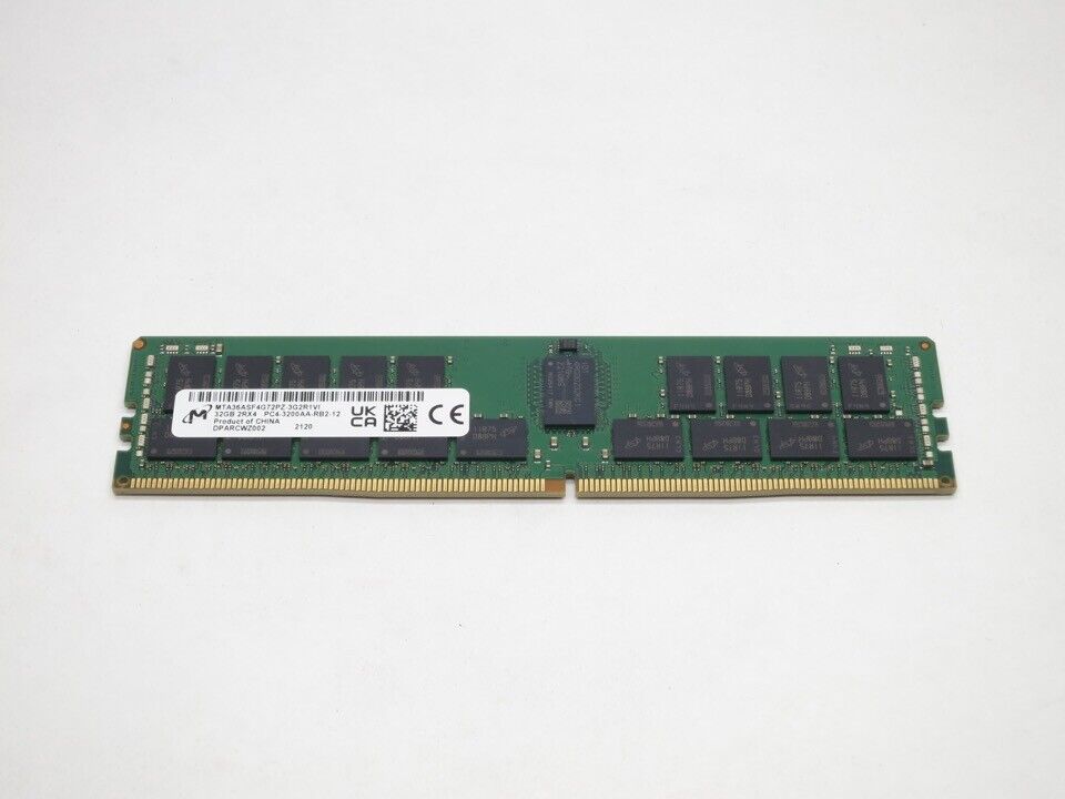 MICRON 32GB DDR4 3200 ECC REG 2Rx4 SERVER MEMORY MICRON 32GB DDR4 3200 ECC REG 2Rx4 SERVER MEMORY