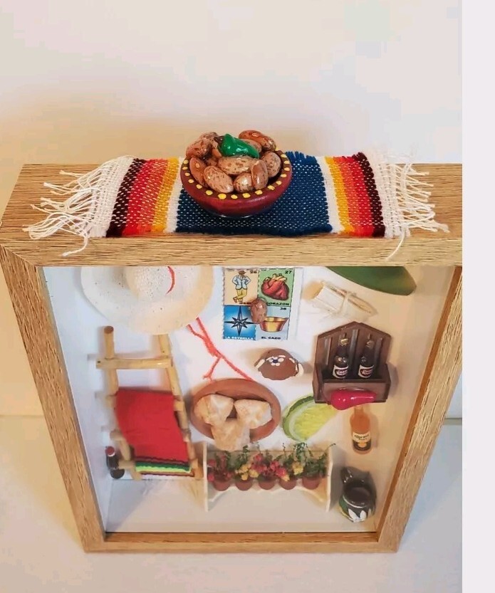 New! Mexican Themed Shadow Box eBay