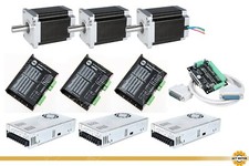 Motore passo-passo 3 assi Nema 34 motore passo-passo 1132 oz-in 12,7 mm 5A 114 mm kit per CNC