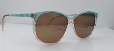 Vintage Adele Teal Oval Sunglasses Hong Kong FRAMES ONLY