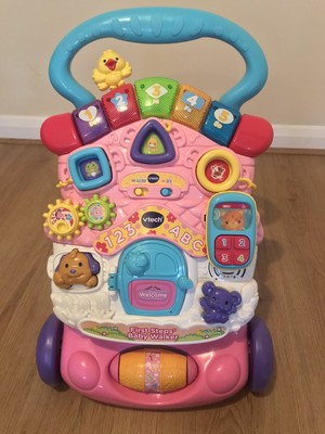 vtech first steps baby walker pink