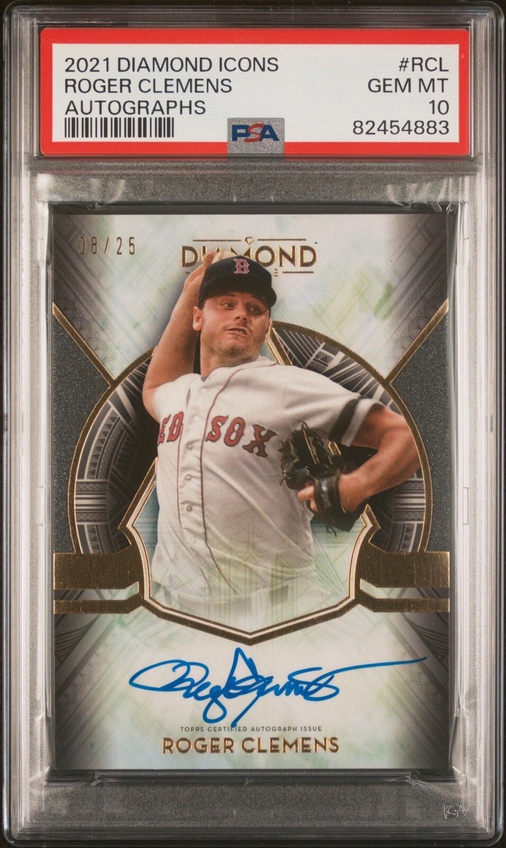 その他 2021 art of sport Roger Clemens Roger Clemens 2021 Topps Diamond Icons Auto 08/25 PSA Gem
