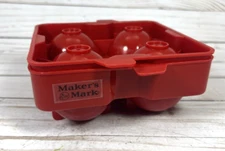 Maker's Mark Distillery Original Bourbon Ball Red Ice Mold Tray