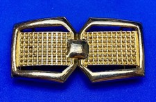 Women  s Gold Tone Mesh Theme Belt Buckle Signed Tempo Designs 85