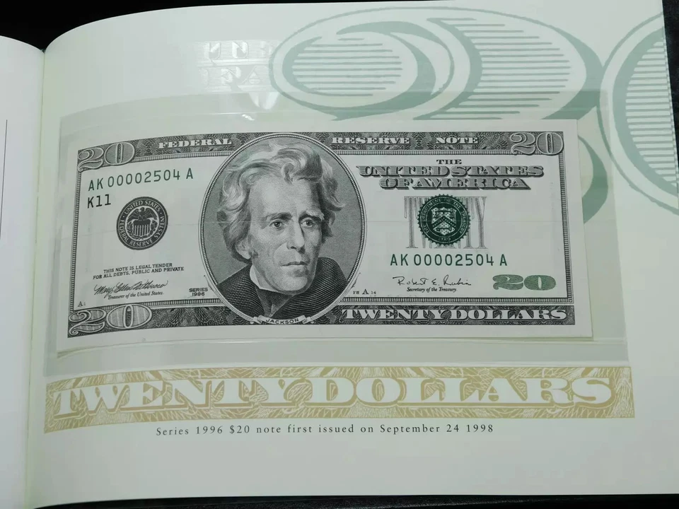 1996 $20 Premium Federal Reserve District Set 1999 of 2000 Serial #00002504 in O - Image 2 of 4