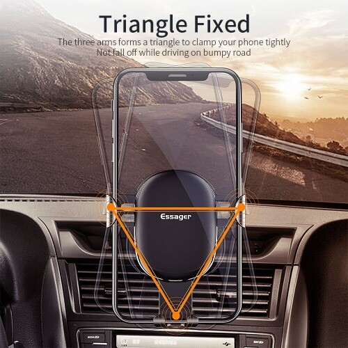 Support Téléphone Voiture Gravité Universel iPhone Samsung Smartphone GPS - Photo 3/5