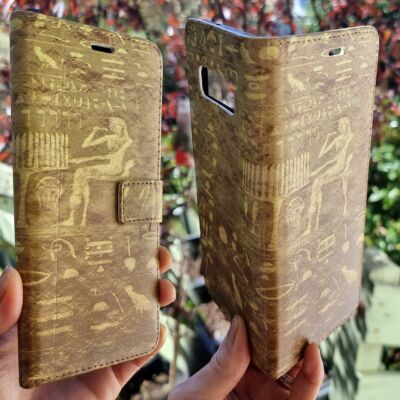 For Huawei Series Wallet Phone Case Cover - Egypt Hieroglyphs Gold Tablet FC10