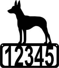 Rat Terrier Dog House Address Sign - Made in USA