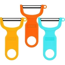 Ergonomic Fruit & Vegetable Peeler W/ Sharp Rustproof Blades Effortless Peeling