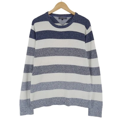 Tommy Hilfiger Pullover Nordique Norvège Rayé Homme Jf1 Taille XL - Photo 1/4
