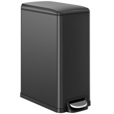 13.2 Gal Slim Kitchen Trash Can with Lid 50L Stainless Steel Garbage Can