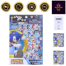 Sonic The Hedgehog Sticker Book - 4 Sheets with Over 300 Fun Stickers for Kids
