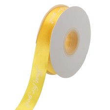 Satinband 1 Zoll x 49 Yard, Just for You Valentinstagsband gelb gold