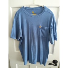 Carhartt men's large short sleeve relaxed fit. Color blue. Used