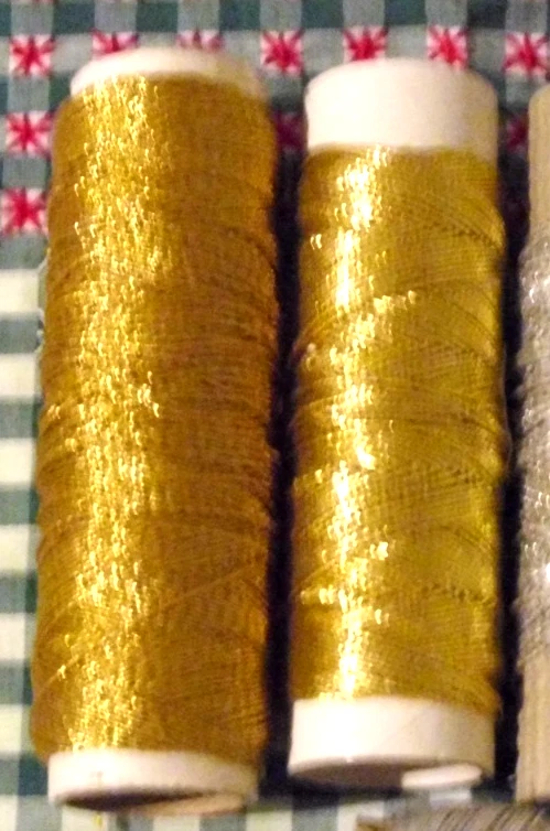 4 Silver Embroidery Thread Spools + 2 Gold Thread Spools--Unbranded - Image 4 of 4