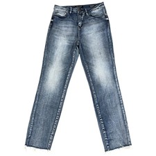 Judy Blue Jeans Womens Size 9/29 Relaxed Fit Distressed Stretch Med Wash Denim