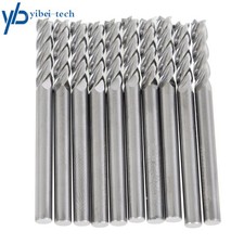 10 PCS 1/8" Diameter 4 Flute 1-1/2" OAL 1/2" LOC Carbide Square End Mill