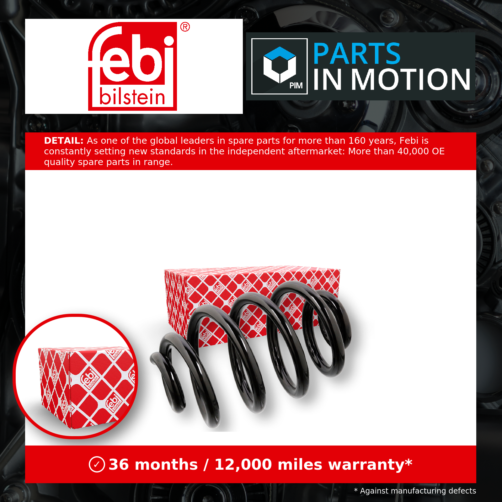 FEBI BILSTEIN 104695 Suspension Spring Rear 244mm Length Fits BMW 3 Series - Image 13