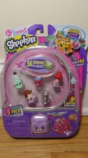 SHOPKINS Season 5 - 5 Pack  W/ BRACELET & BACKPACK  NEW