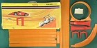 Vtg 1968-1969 Hot Wheels Action Set Gear Box Case w/ Tracks, Loop, Accessories